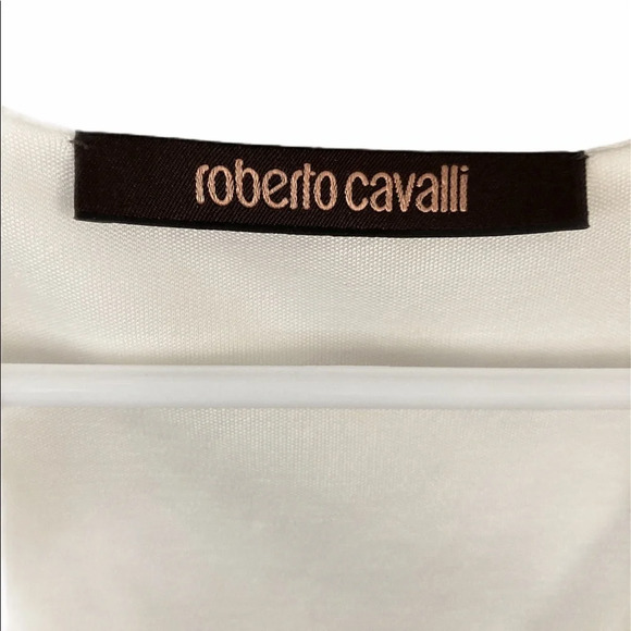 Roberto Cavalli Off White Sleeves Top Medium - Picture 4 of 11